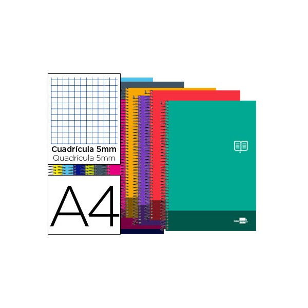 Cuaderno espiral liderpapel a4 micro discover tapa blanda 80h 80 gr cuadro 5mm doble margen 4 taladros. Cuaderno espiral liderpapel a4 micro discover tapa blanda 80h 80 gr cuadro 5mm doble margen 4 taladros.