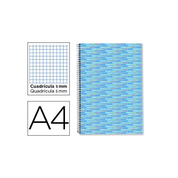 Cuaderno espiral liderpapel a4 micro multilider tapa forrada 140h 80 gr cuadro 5mm 5 bandas 4 taladros celeste. Cuaderno espiral liderpapel a4 micro multilider tapa forrada 140h 80 gr cuadro 5mm 5 bandas 4 taladros celeste.