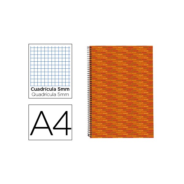 Cuaderno espiral liderpapel a4 micro multilider tapa forrada 140h 80g cuadro 5mm 5 bandas 4 taladros naranja. Cuaderno espiral liderpapel a4 micro multilider tapa forrada 140h 80g cuadro 5mm 5 bandas 4 taladros naranja.