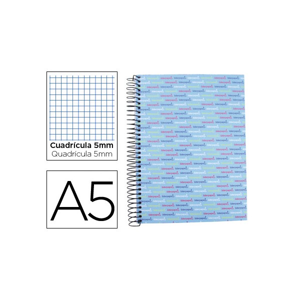 Cuaderno espiral liderpapel a5 micro multilider tapa forrada 140h 80 gr cuadro 5mm 5 bandas 6 taladros celeste. Cuaderno espiral liderpapel a5 micro multilider tapa forrada 140h 80 gr cuadro 5mm 5 bandas 6 taladros celeste.