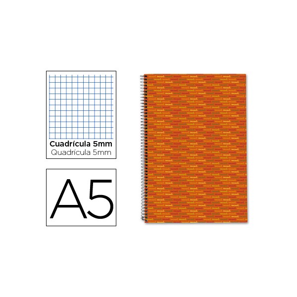 Cuaderno espiral liderpapel a5 micro multilider tapa forrada 140h 80 gr cuadro 5mm 5 bandas 6 taladros naranja. Cuaderno espiral liderpapel a5 micro multilider tapa forrada 140h 80 gr cuadro 5mm 5 bandas 6 taladros naranja.