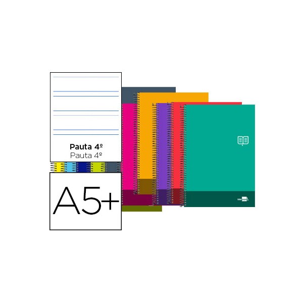 Cuaderno espiral liderpapel cuarto discover tapa blanda 80h 80 gr pauta ancha 3,5mm con margen. Cuaderno espiral liderpapel cuarto discover tapa blanda 80h 80 gr pauta ancha 3,5mm con margen.