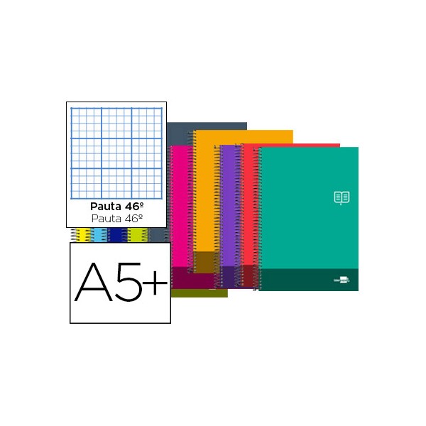 Cuaderno espiral liderpapel cuarto discover tapa blanda 80h 80 gr rayado nº 46 colores surtidos. Cuaderno espiral liderpapel cuarto discover tapa blanda 80h 80 gr rayado nº 46 colores surtidos.