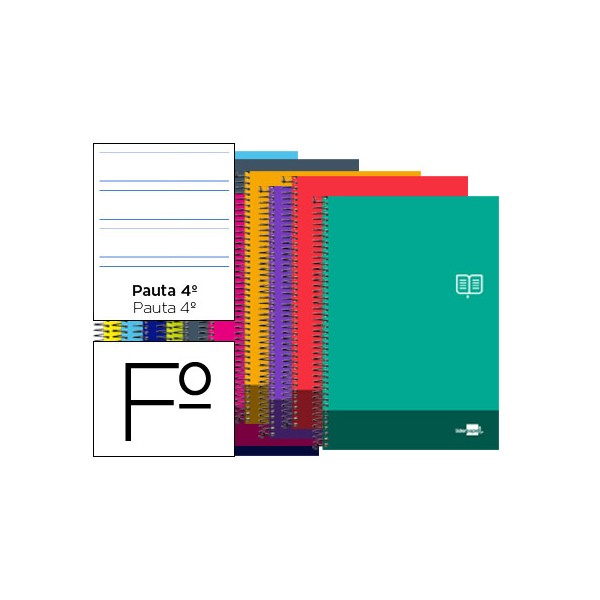 Cuaderno espiral liderpapel folio discover tapa blanda 80h 80 gr pauta ancha3,5mm con margen colores surtidos. Cuaderno espiral liderpapel folio discover tapa blanda 80h 80 gr pauta ancha3,5mm con margen colores surtidos.