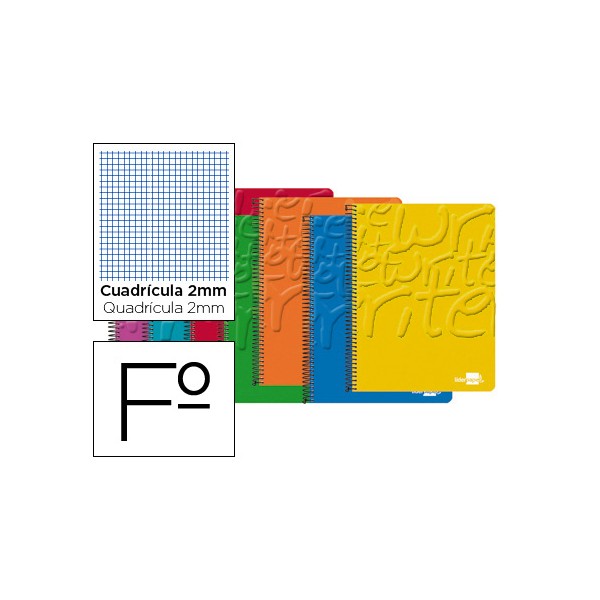 Cuaderno espiral liderpapel folio write tapa blanda 80h 60 gr milimetrado 2mmcolores surtidos. Cuaderno espiral liderpapel folio write tapa blanda 80h 60 gr milimetrado 2mmcolores surtidos.