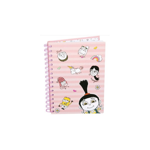 Cuaderno espiral minion 3 a5 tapa dura rayado horizontal. Cuaderno espiral minion 3 a5 tapa dura rayado horizontal.