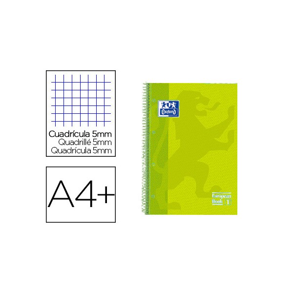 Cuaderno espiral oxford ebook 1 tapa extradura din a4+ 80 h cuadricula 5 mm lima touch. Cuaderno espiral oxford ebook 1 tapa extradura din a4+ 80 h cuadricula 5 mm lima touch.