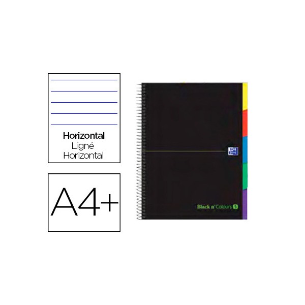 Cuaderno espiral oxford ebook 5 tapa extradura din a4+ 120 h horizontal colores surtidos touch. Cuaderno espiral oxford ebook 5 tapa extradura din a4+ 120 h horizontal colores surtidos touch.