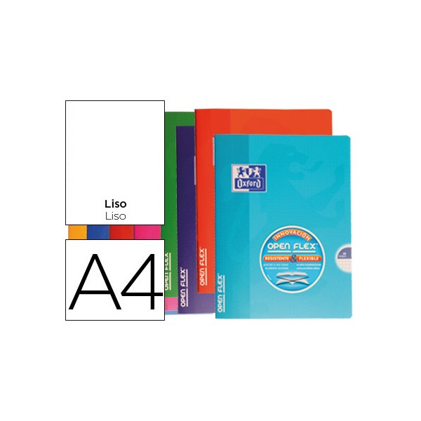 Libreta escolar oxford tapa flexible optik paper openflex 48 hojas 90 gr din a4 liso colores surtidos. Libreta escolar oxford tapa flexible optik paper openflex 48 hojas 90 gr din a4 liso colores surtidos.
