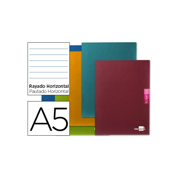 Libreta liderpapel scriptus a5 plus 48 hoj. 90g/m2 horizontalcon margen. Libreta liderpapel scriptus a5 plus 48 hoj. 90g/m2 horizontalcon margen.
