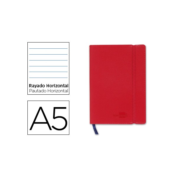 Libreta liderpapel simil piel a5 120 hojas 70g/m2 horizontal sin margen rojo. Libreta liderpapel simil piel a5 120 hojas 70g/m2 horizontal sin margen rojo.