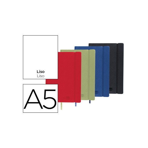 Libreta liderpapel simil piel a5 120 hojas 70g/m2 liso colores surtidos. Libreta liderpapel simil piel a5 120 hojas 70g/m2 liso colores surtidos.