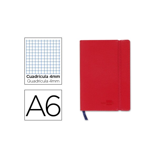 Libreta liderpapel simil piel a6 120 hojas 70g/m2 cuadro 4mm sin margen rojo. Libreta liderpapel simil piel a6 120 hojas 70g/m2 cuadro 4mm sin margen rojo.