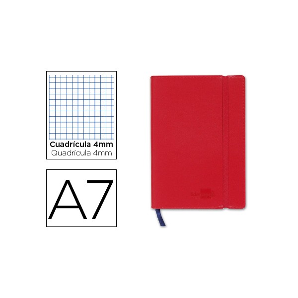 Libreta liderpapel simil piel a7 120 hojas 70g/m2 cuadro 4mm sin margen rojo. Libreta liderpapel simil piel a7 120 hojas 70g/m2 cuadro 4mm sin margen rojo.