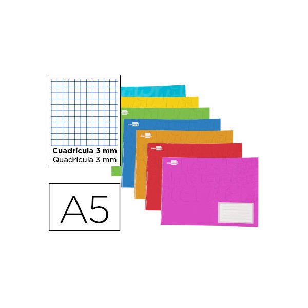 Libreta liderpapel write a5 apaisada 32h 60g/m2 cuadro 3 mm con margen. Libreta liderpapel write a5 apaisada 32h 60g/m2 cuadro 3 mm con margen.