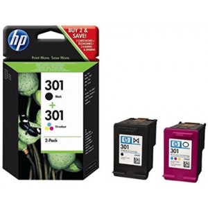 HP ORIGINAL 301 NEGRO Y TRICOLOR Pack PARA LA IMPRESORA Cartouches d'encre HP Deskjet 2546