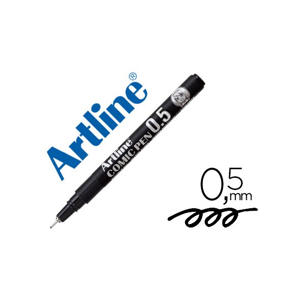 Rotulador artline calibrado micrometrico negro comic pen ek-285 punta poliacetal 0,5 mm resistente al agua. Rotulador artline calibrado micrometrico negro comic pen ek-285 punta poliacetal 0,5 mm resistente al agua.