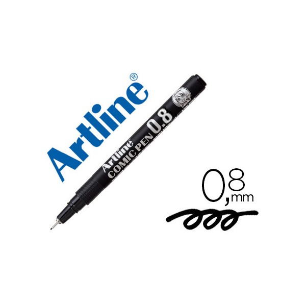 Rotulador artline calibrado micrometrico negro comic pen ek-288 punta poliacetal 0,8 mm resistente al agua. Rotulador artline calibrado micrometrico negro comic pen ek-288 punta poliacetal 0,8 mm resistente al agua.