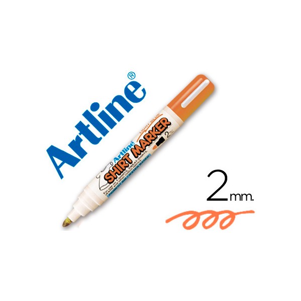 Rotulador artline camiseta ekt-2 naranja fluorescente punta redonda 2 mm para uso en camisetas. Rotulador artline camiseta ekt-2 naranja fluorescente punta redonda 2 mm para uso en camisetas.