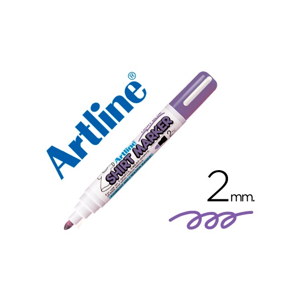 Rotulador artline camiseta ekt-2 violeta fluorescente punta redonda 2 mm para uso en camisetas. Rotulador artline camiseta ekt-2 violeta fluorescente punta redonda 2 mm para uso en camisetas.