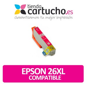 EPSON 26XL/T2633 MAGENTA Compatible para impresoras Epson Expression Premium XP-600, XP-605, XP-700, XP-800 PERTENENCIENTE A LA REFERENCIA Encre Epson 26XL