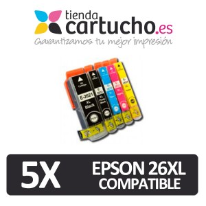 PACK 4 (ELIJA COLORES) CARTUCHOS COMPATIBLES EPSON 26XL PARA LA IMPRESORA Epson Expression Premium XP-710
