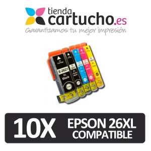 PACK 8 (ELIJA COLORES) CARTUCHOS COMPATIBLES EPSON 26XL PARA LA IMPRESORA Epson Expression Premium XP-605