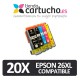 PACK 16 (ELIJA COLORES) CARTUCHOS COMPATIBLES EPSON 26XL
