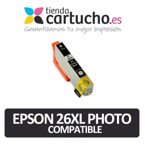 EPSON 26XL/T2631 PHOTO NEGRO Compatible para impresoras Epson Expression Premium XP-600, XP-605, XP-700, XP-800 PARA LA IMPRESORA Epson Expression Premium XP-820