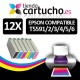 PACK 12 (ELIJA COLORES) CARTUCHOS COMPATIBLES EPSON T5591/2/3/4/5/6