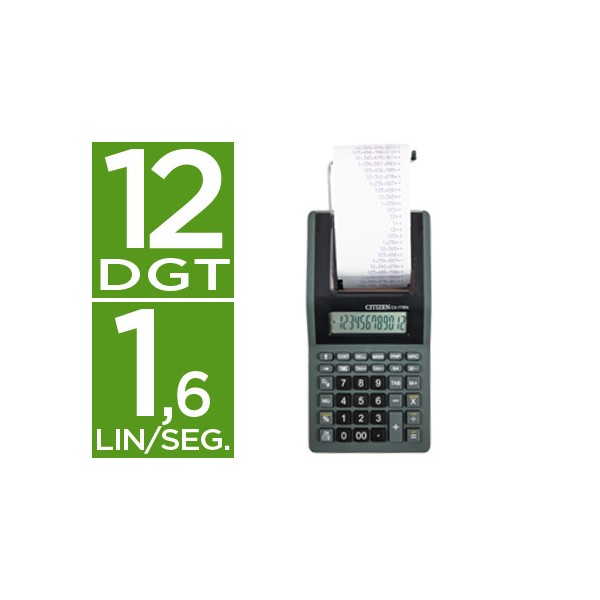 Calculadora citizen impresora pantalla papel cx-77 12 digitos negra. Calculadora citizen impresora pantalla papel cx-77 12 digitos negra.