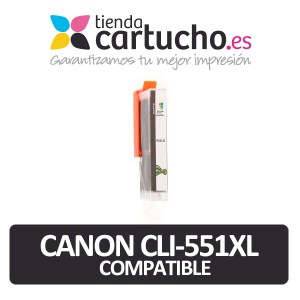 Cartucho Compatible CANON CLI 551XL NEGRO para impresoras PIXMA iP7250 / MG5450 / MG6350 PERTENENCIENTE A LA REFERENCIA Canon PGI550 / CLI551 / PGI550XL / CLI551XL