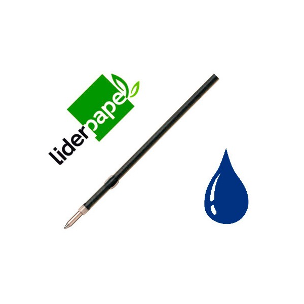 Recambio boligrafo liderpapel gummy touch retractil 1,0 mm tinta azul bolsa 10 uds. Recambio boligrafo liderpapel gummy touch retractil 1,0 mm tinta azul bolsa 10 uds.
