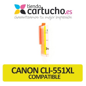 Cartucho Compatible CANON CLI 551XL AMARILLO para impresoras PIXMA iP7250 / MG5450 / MG6350 PARA LA IMPRESORA Cartouches d'encre Canon Pixma MX925
