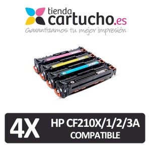 PACK 4 (ELIJA COLORES) CARTUCHOS COMPATIBLES HP CF210X/1A/2A/3A PERTENENCIENTE A LA REFERENCIA Toner HP 131A / 131X