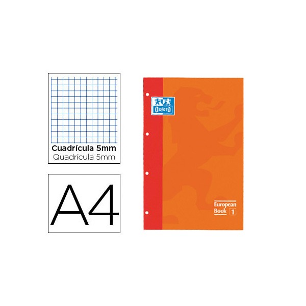 Recambio color oxford din a4 80 hojas 90 grs cuadros 5 mm 4 taladros color naranja. Recambio color oxford din a4 80 hojas 90 grs cuadros 5 mm 4 taladros color naranja.