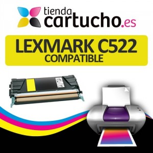 Toner AMARILLO LEXMARK C522 compatible PARA LA IMPRESORA Cartouches Lexmark C524DTN