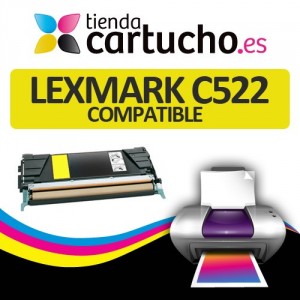 Toner AMARILLO LEXMARK C522 compatible PARA LA IMPRESORA Cartouches Lexmark C524DN