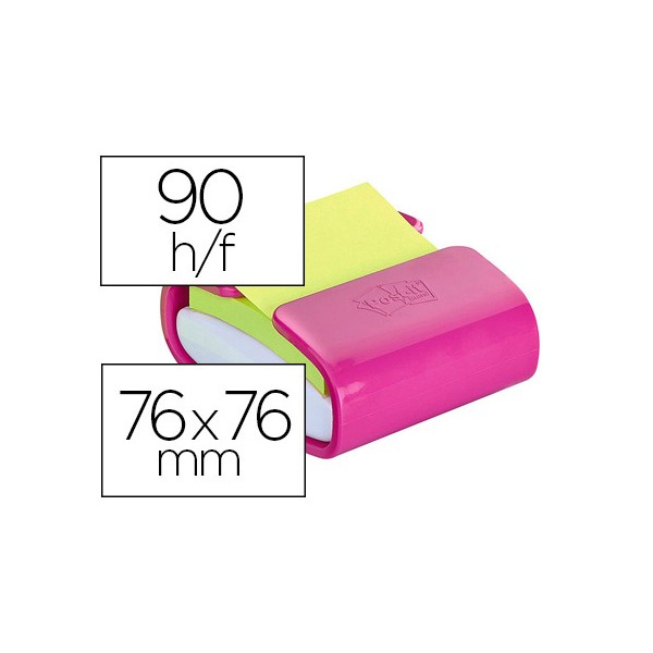 Soporte bloc de notas adhesivas quita y pon post-it super sticky z notes color fucsia con 1 bloc 76x76 mm. Soporte bloc de notas adhesivas quita y pon post-it super sticky z notes color fucsia con 1 bloc 76x76 mm.