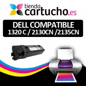 Toner NEGRO DELL 1320C / 2130CN / 2135CN compatible, sustituye al toner original D2130 PARA LA IMPRESORA Cartouches DELL 2135CN