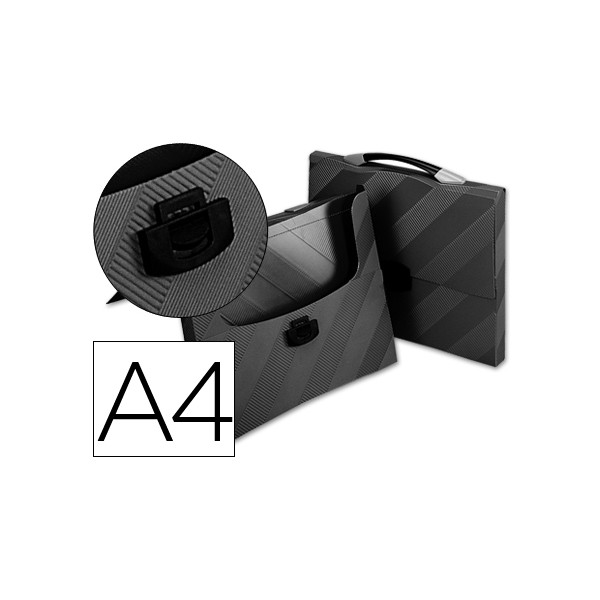 Carpeta beautone portadocumentos broche 34606 polipropileno din a4 negro -con asa. Carpeta beautone portadocumentos broche 34606 polipropileno din a4 negro -con asa.