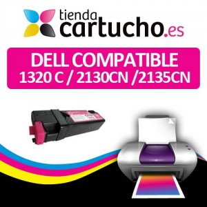Toner MAGENTA DELL 1320C / 2130CN / 2135CN compatible, sustituye al toner original D2130 PARA LA IMPRESORA Cartouches DELL 2135CN