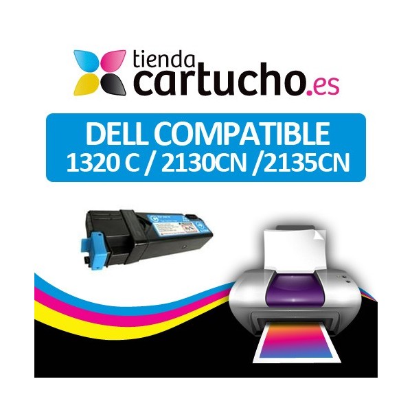 Toner CYAN DELL 1320C / 2130CN / 2135CN compatible, remplacer le toner original D2130C Toner CYAN DELL 1320C / 2130CN / 2135CN compatible, remplacer le toner original D2130C