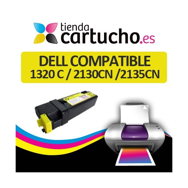 Toner JAUNE DELL 1320C / 2130CN / 2135CN compatible, remplacer le toner original D2130 Toner JAUNE DELL 1320C / 2130CN / 2135CN compatible, remplacer le toner original D2130