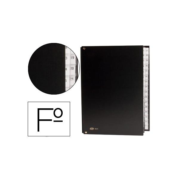 Carpeta clasificador carton compacto pardo folio 31 departamento numericos negro. Carpeta clasificador carton compacto pardo folio 31 departamento numericos negro.