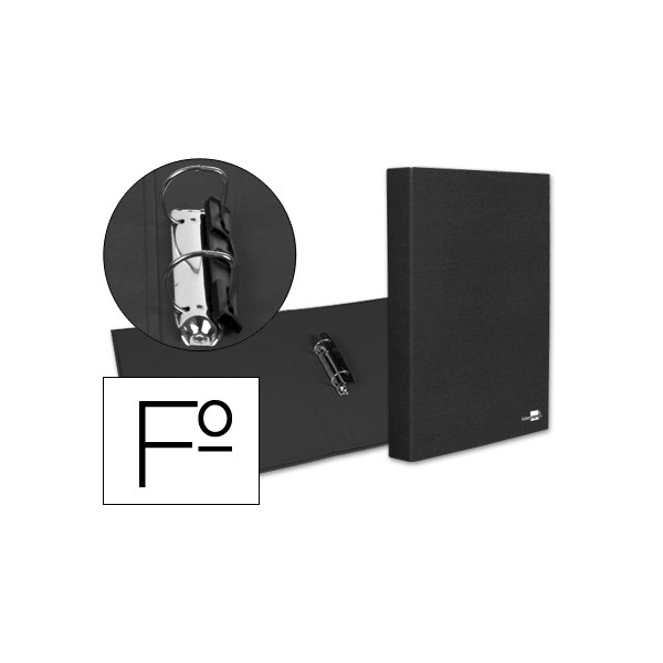 Carpeta de 2 anillas 25mm mixtas liderpapel folio carton forrado paper coat compresor plastico negra. Carpeta de 2 anillas 25mm mixtas liderpapel folio carton forrado paper coat compresor plastico negra.