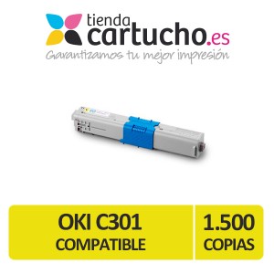 Toner AMARILLO OKI C301 compatible PARA LA IMPRESORA Toner OKI MC332DN