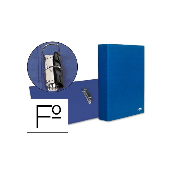 Carpeta de 2 anillas 40mm mixtas liderpapel folio carton forrado paper coat compresor plastico azul. Carpeta de 2 anillas 40mm mixtas liderpapel folio carton forrado paper coat compresor plastico azul.