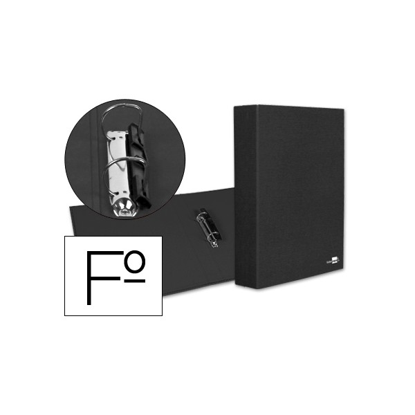 Carpeta de 2 anillas 40mm mixtas liderpapel folio carton forrado paper coat compresor plastico negra. Carpeta de 2 anillas 40mm mixtas liderpapel folio carton forrado paper coat compresor plastico negra.