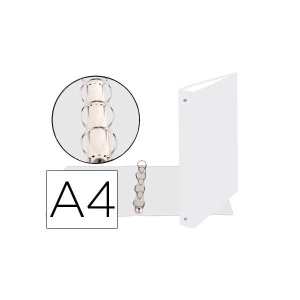 Carpeta de 4 anillas 30mm redondas exacompta din a4 carton forrado blanco. Carpeta de 4 anillas 30mm redondas exacompta din a4 carton forrado blanco.